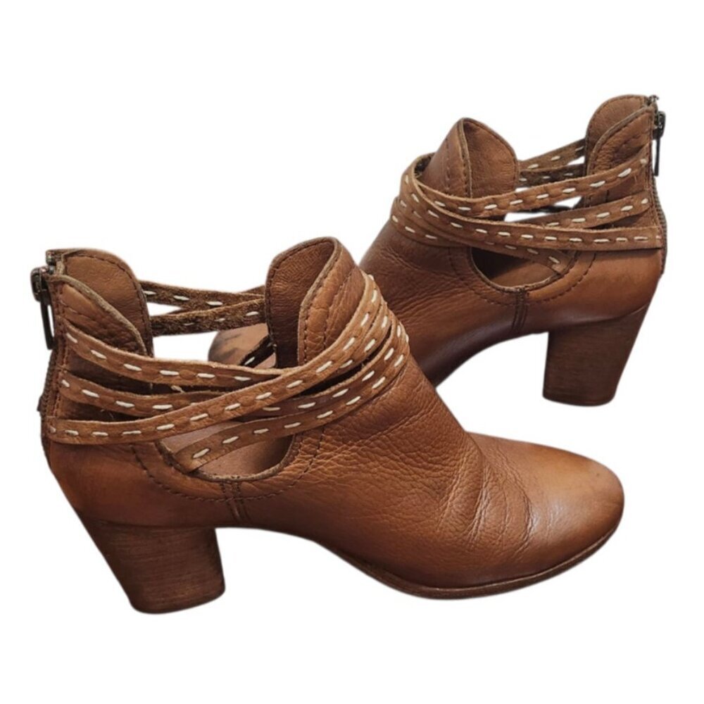 Frye Womens Naomi Pickstitch Shootie Ankle Bootie Size 7.5 Whiskey Boho Rodeo - Picture 9 of 13